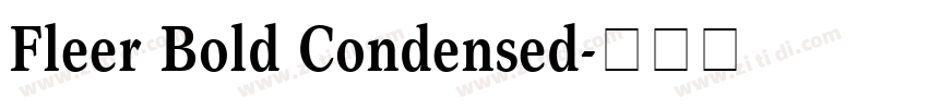 Fleer Bold Condensed字体转换